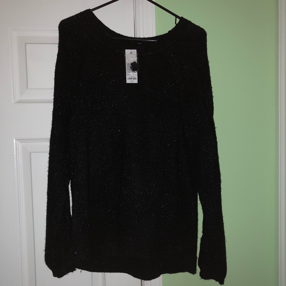 Shimmery navy sweater NWT!